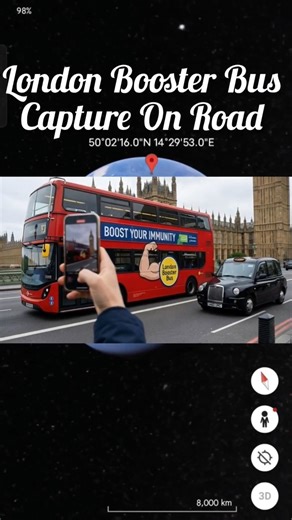 London Booster Bus Capture On Road #shorts #shortvideo #viral #viralvideo