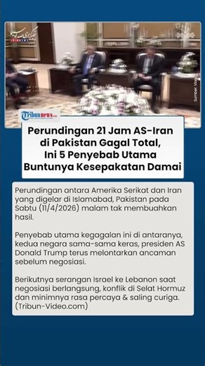 Negosiasi Damai 21 Jam Tanpa Hasil, Ini Deretan Penyebab Gagalnya Perundingan Panas AS-Iran