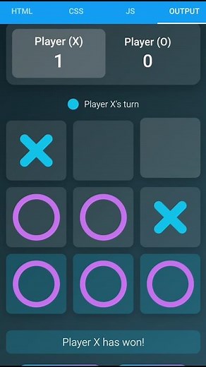 Tic Tac Toe Game Using HTML | CSS | JS