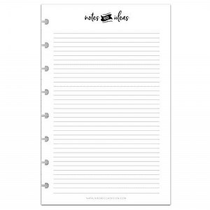 BetterNote Notes Refill Pages for Disc Notebooks, fits Happy Planner, Levenger Circa, TUL, Staples Arc, InkWell Press, Talia (Whimsy- 25 Sheets, 8-Disc, 5.5"x8.5")