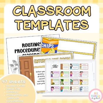 Back to School Editable Slides| Classroom Routines, Procedures, & Expectations