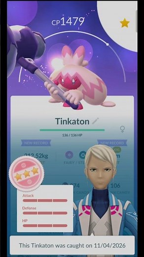 " Evolving a Perfect 100% IV XXL Tinkatink in Pokémon GO! " | #pokemon #pokemongo #pokemongoshorts