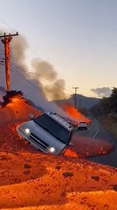 270K views · 647 reactions | Lava Flow Engulfs Cars on Road Pāhoa,...