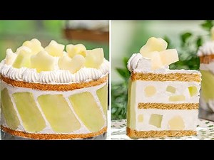 FRESH MELON CREAM CAKE (How to make Melon Cake)