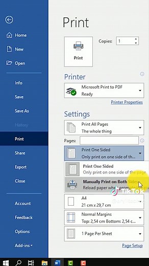 Cara Print Bolak Balik di Microsoft Word
