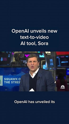 OpenAI announced it has expanded beyond text and images to offer video-generation AI for the first time. The new model, called Sora, allows a user to type out a desired scene and turns it into a high-definition video clip. Find out more at the #linkinbio. #cnbc