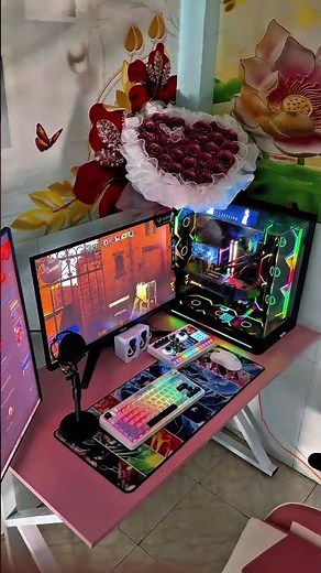 PC Gaming PC setup with 2 monitors in Bien Hoa B760 | I5 12400F | RTX 3070Ti 8G #pc #pccomputer