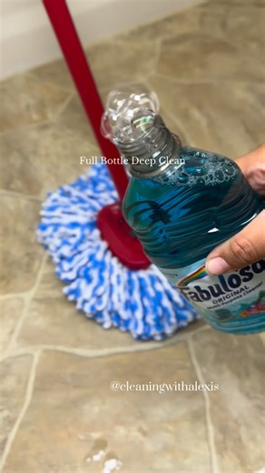 13K views · 6.2K reactions | ENJOY!full bottle deep clean識 I love this fab so much! It’s the ocean paradise got it at dollar tree! Morning☀️ let’s have a great morning! #cleaning #clean #asmr #cleantok #mop #satisfying #suds #floor #bathroom #deepcleaning #deepclean {9:12am} | Cleaningwithalexis | Facebook