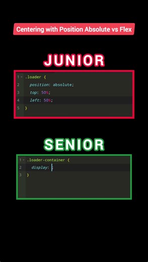 CSS Junior vs Senior: Centering with Absolute vs Flexbox
