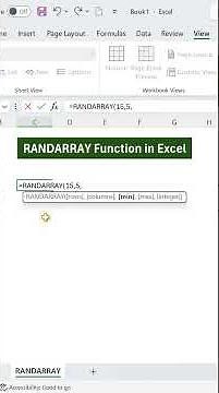 How to Generate Random Numbers in Microsoft Excel | RANDARRAY