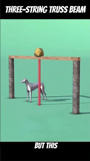 How a 3-String Truss Beam Works | Simple Engineering Explained #physicsshorts #tools #engineering
