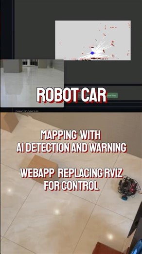 Robot Car with AI Safety Controls & Custom Webapp - Mapping #robot #ros2 #opencv #webapp #ai