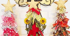 Easy DIY Rag Christmas Tree Decor Idea