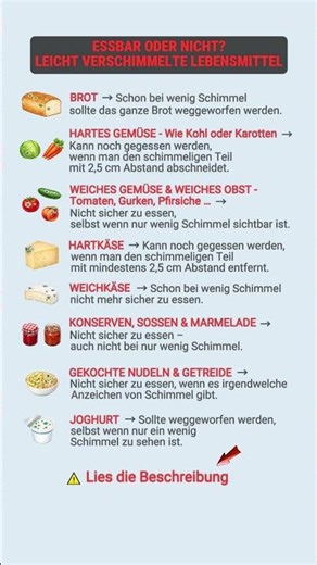Essbar vs Nicht essbar: Leicht verschimmelte Lebensmittel
