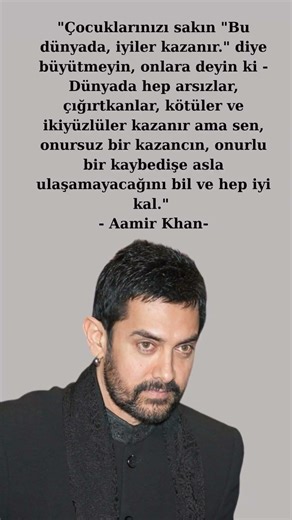 Dünyada hep çığırtganlar kazanır... #aamirkhan #gündem