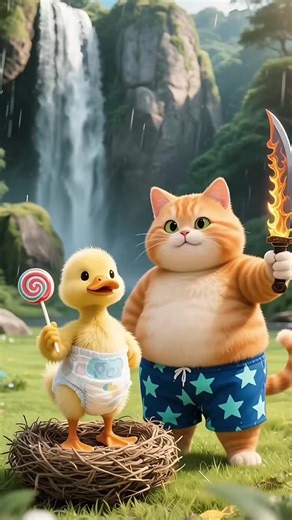 Funny Orange Cat Cartoon Moments