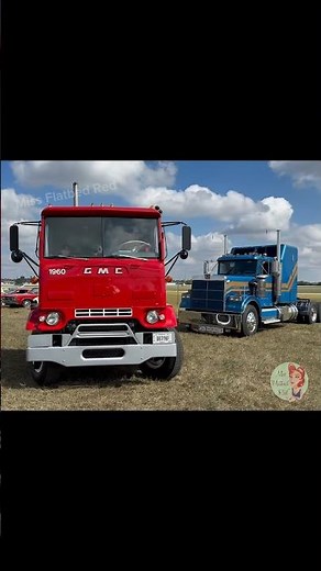 Garner Trucking’s GMC Crackerbox leaving a car show #truck #trucks #cabover