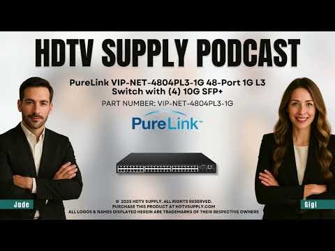 PureLink VIP-NET-4804PL3-1G 48-Port 1G L3 Switch with (4) 10G SFP+
