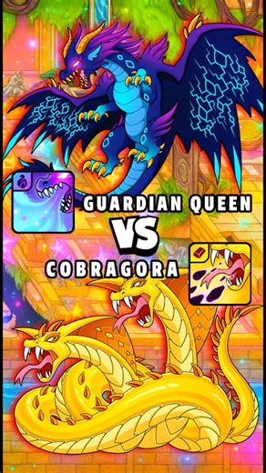 Guardian Queen VS Cobragora Battle in dynamons world🔥 #dynamonsworld #shorts #pokemon #trending