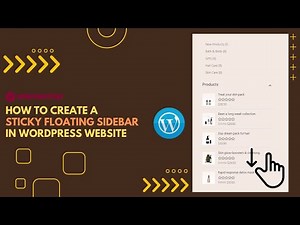 How to Create a Sticky Floating Sidebar in WordPress Website
