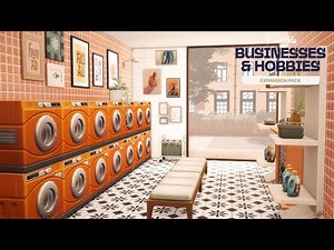 LAUNDROMAT CAFE + APARTMENT ON THE SAME LOT (FUNCTIONAL) 🧺☕️ | Sims 4 Businesses & Hobbies (no CC)