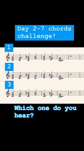 EarUpgrade on Instagram: "UPDATE: you can find the answer in the highlights! Check it out and let me know what you think of this exercise. Day 2-7 of the new chords challenge! Are you still in? 🙂 Make sure you follow me and don’t miss it! Please tag your musical friends and family so they can join the challenge! Let’s practice together ❤️! Tomorrow I will post the answer! Did you know you can practice chords very well with EarMaster? Check the link in my bio 📎 (affiliate) 🎧 Upgrade your ears.