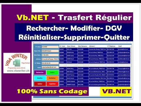 Vb.NET/ Extrait- Créer Formulaire Complet avec DataGridView et boutons/Sans Codage_109.VbaWriter.ch