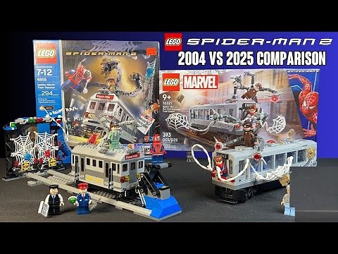 LEGO Spider-Man 2 SUBWAY TRAIN Set COMPARISON (2004 vs 2025)