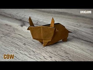 How to Make an Origami Cow from Paper