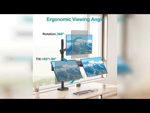 Review: MOUNT PRO Triple Monitor Mount for Max 32" Computer Screen, Adjustable 3 Monitor Desk ...