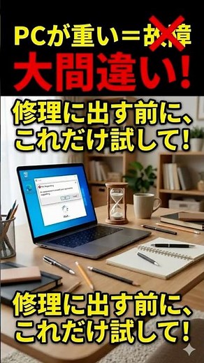 【初心者向け】パソコンの動作が急に遅くなったときの原因と対処法｜突然重くなるケースの確認ポイント｜再起動が正解