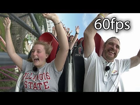 Maxx Force on-ride multicam @60fps Six Flags Great America