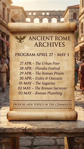 Ancient Rome Archives Roman Daily Life Series Program (Apr 27 - May 03). #history #rome #ancient