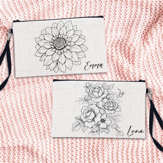 Personalized Color-your-own Wristlet: Mandala Floral Design, DIY Coloring Gift - Etsy