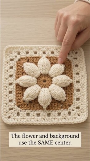 This Raised Flower Granny Square Bedspread Looks Heirloom #handmadecrochet
