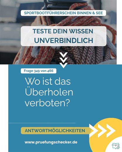 Sportbootführerschein SBF Binnen Motor und See - Frage 349