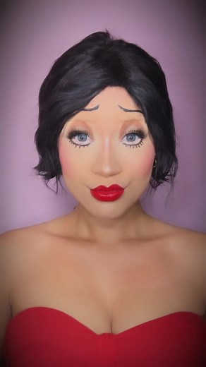 Betty Boop Makeup Transformation Tutorial