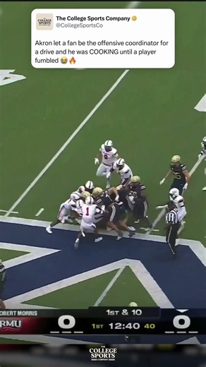 Akron let a fan call the plays… and he was COOKING 🔥😭 #AkronFootball #CFB
