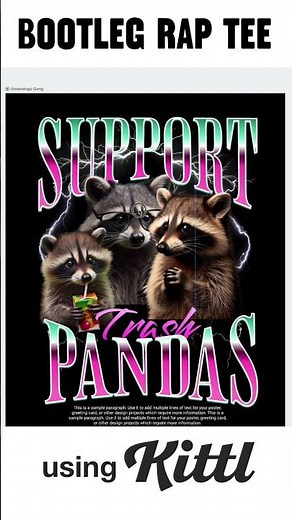 Bootleg Rap Tee Design Quick Tutorial with Kittl