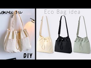 DIY Tote Bag from Cloth making. Textile handbag idea