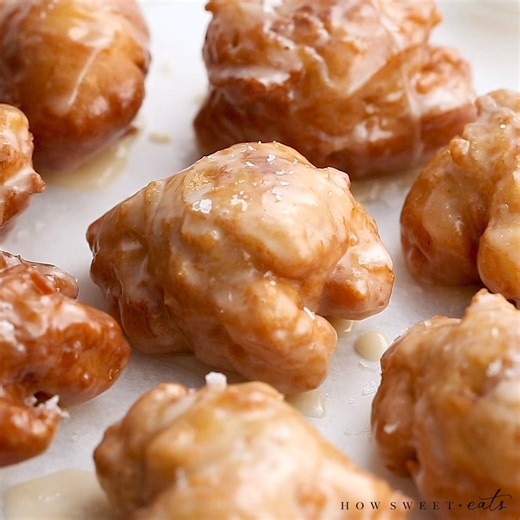 61K views · 147 reactions | These salted apple fritters use honeycrisp apples and flaked sea salt for a fall flavor explosion. These are the best treat ever! https://www.howsweeteats.com/2019/09/salted-apple-fritters/ | How Sweet It Is | Facebook