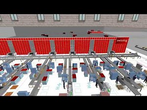 Swisslog Autostore storage system with Simio Digital Twin