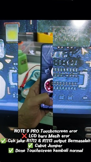 NOTE 9 PRO TOUCHSCREEN EROR #hprusak #videoviralシ #mobilerepairingtraning #mobilephonebattery #hp