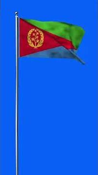 ERITREA FLAG ANIMATION GREEN SCREEN (4K LOOP VIDEO)
