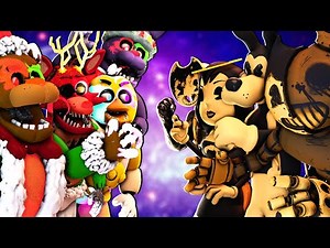 FNaF Christmas Animatronics v2 vs Bendy And The Ink Machine (BaTIM Animation)