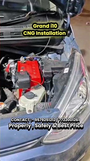 i10 cng kit fitting #cng #automobile #cngcar