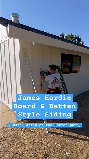 Installation of the Batten part for James Hardie Board & Batten Siding