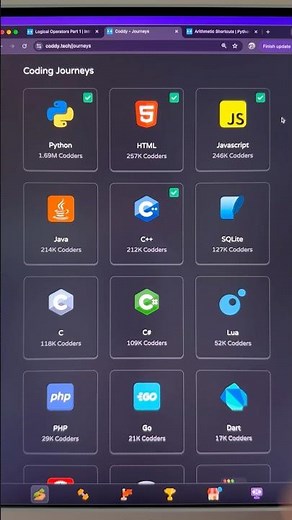 Learn coding like a game #coding #programming #python