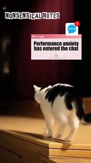 The ending is painfully accurate... #yt #ytshorts #performanceanxiety #stagefright #cat #ai #music