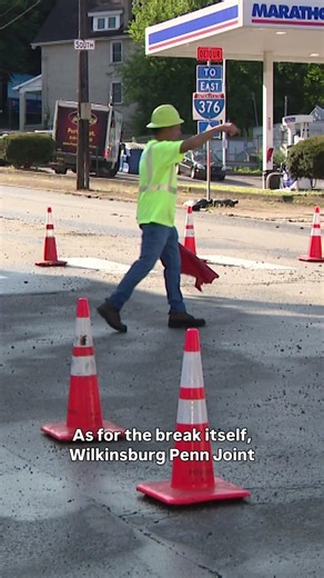 Water main break snarls traffic being used for Parkway East detour